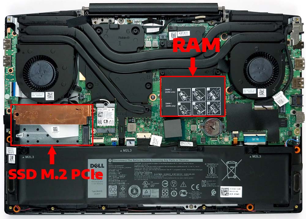 N&acirc;ng cấp Ram, SSD Laptop Dell G5 15 5500 G5500